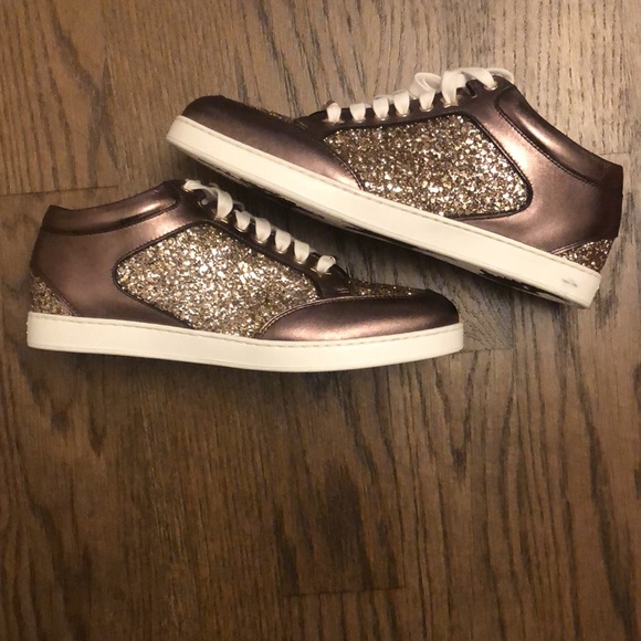 Jimmy Choo Antique Gold Miami Sneakers size 39 - Picture 8 of 8